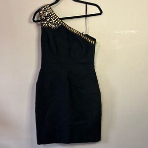 trina turk glitterati silk dress Trina Turk Glitterati Dress, 14 / Black